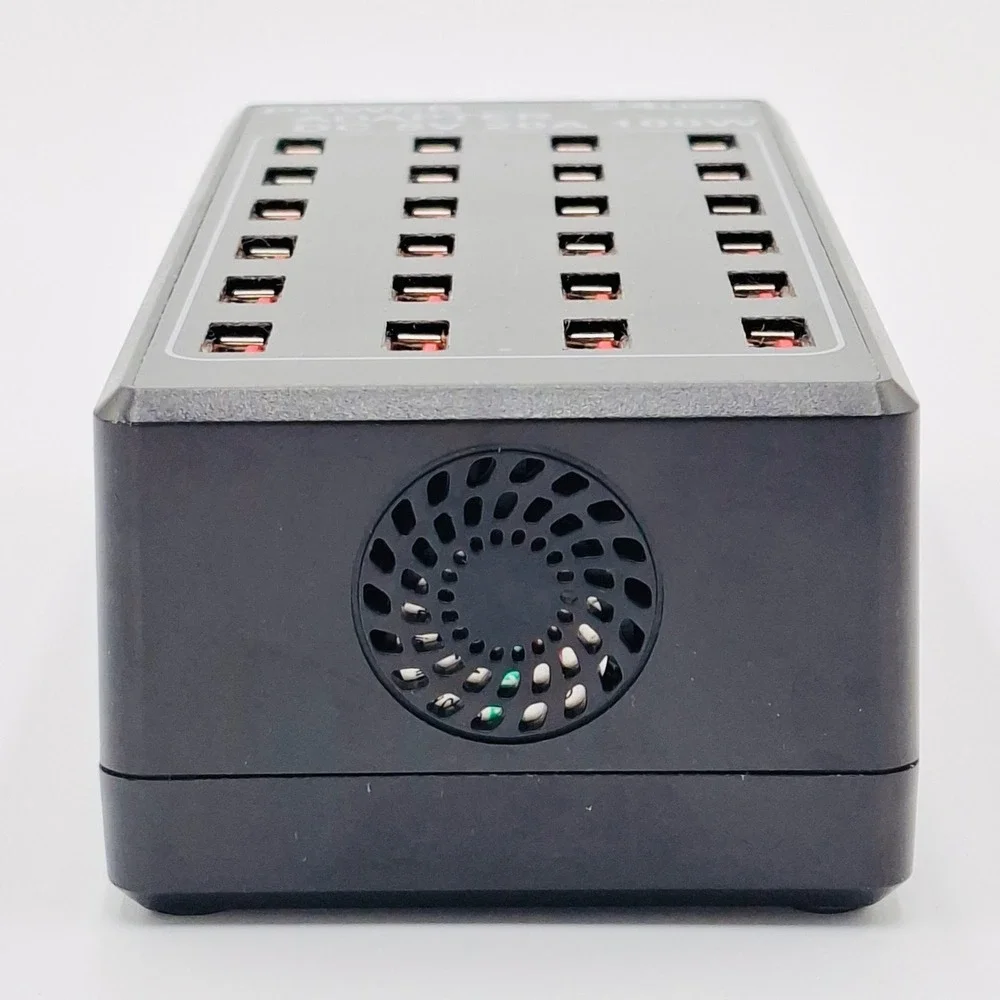 24-Port USB Charging Station Hub 100W 5V 20A Multi Device Charger Tested